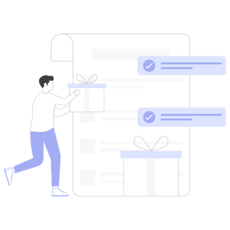 Vérification du cadeau  Illustration