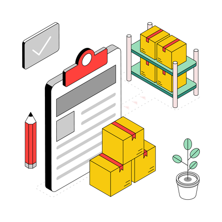 Vérification du colis  Illustration