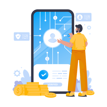 Verified account  Illustration