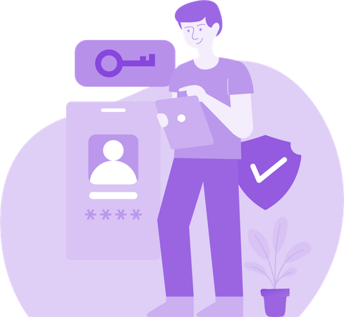 Verified User Security  Illustration