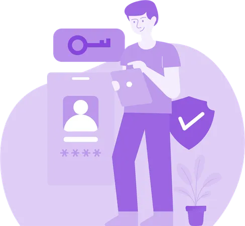 Verified User Security  Illustration