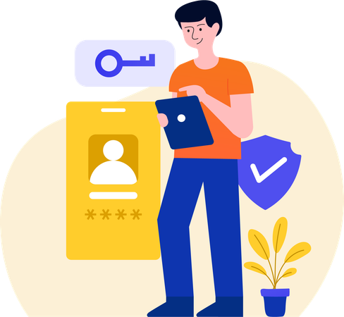 Verified User Security  Illustration