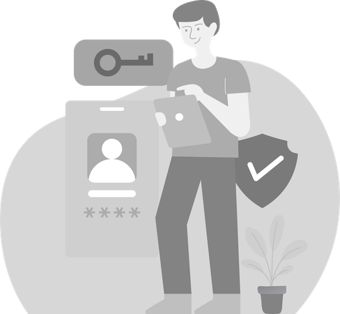 Verified User Security  Illustration