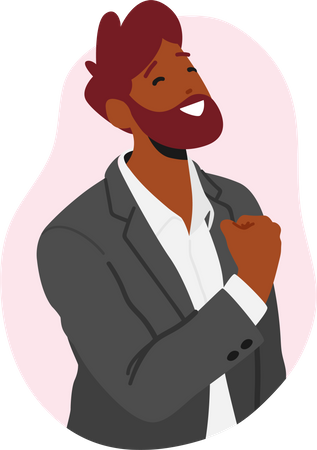 Véritable représentation de la confiance avec un homme  Illustration