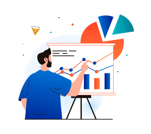 Umsatzanalyse nach Mitarbeitern  Illustration