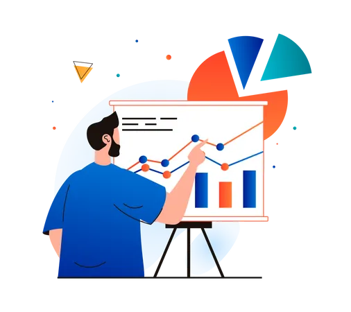 Umsatzanalyse nach Mitarbeitern  Illustration