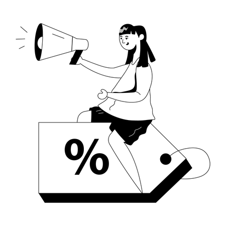 Verkaufsankündigung  Illustration