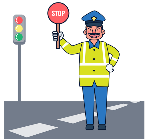 Verkehrspolizei  Illustration