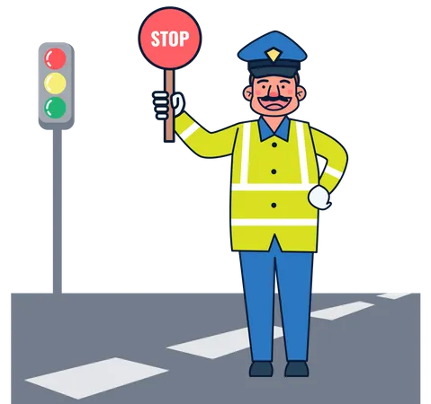 Verkehrspolizei  Illustration