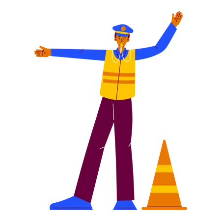 Verkehrspolizist  Illustration