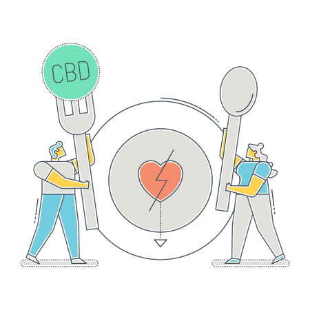 Verminderter Appetit – Nebenwirkung von CBD  Illustration