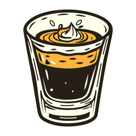 Verre à expresso  Illustration