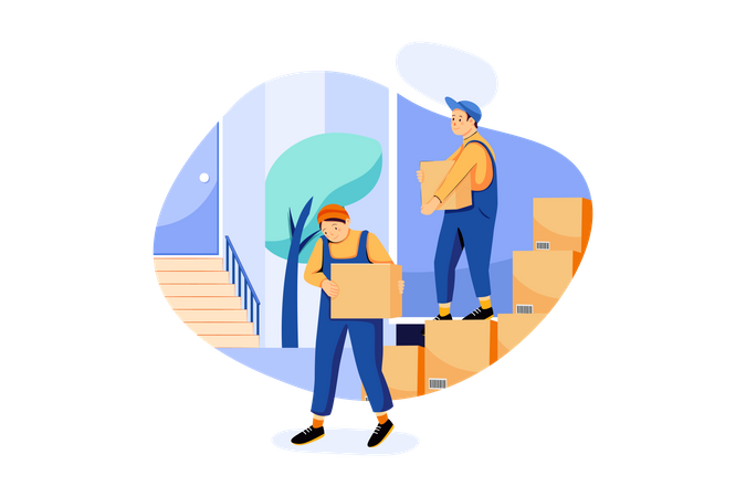 Versand- und Lieferservices  Illustration