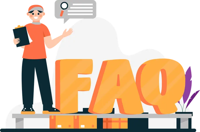 FAQ zum Versandservice  Illustration