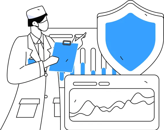 Versicherungsunternehmen arbeitet an Versicherungsratings  Illustration