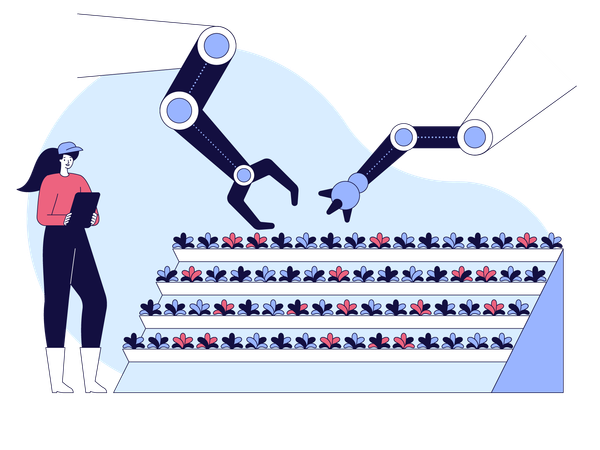 Vertikaler Gewächshausgarten  Illustration