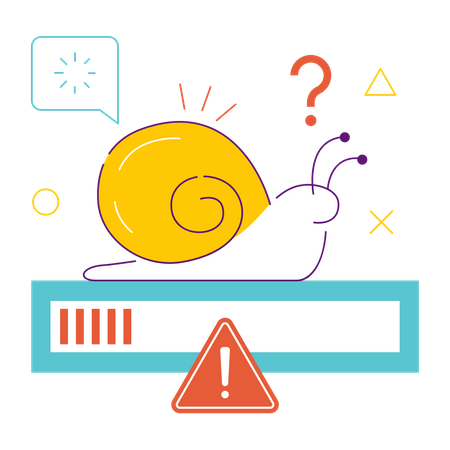 Very slow page loading  イラスト