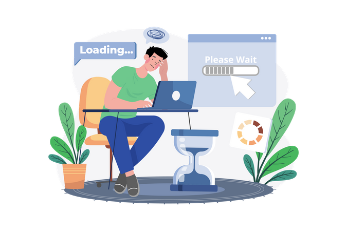 Very Slow Page Loading  イラスト