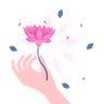 illustration vesak lotus