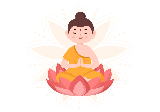 Vesak Day Celebration  Illustration