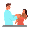 pet getting vaccinated illustration svg