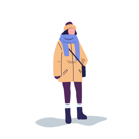 Vêtements pour femmes mode vêtements d'hiver  Illustration