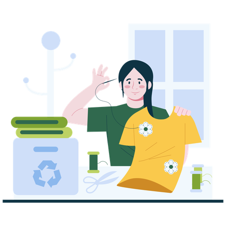 Vêtements recyclés  Illustration