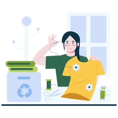 Vêtements recyclés  Illustration