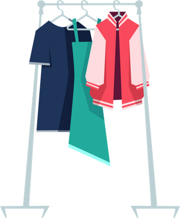 Vêtements sur cintre  Illustration
