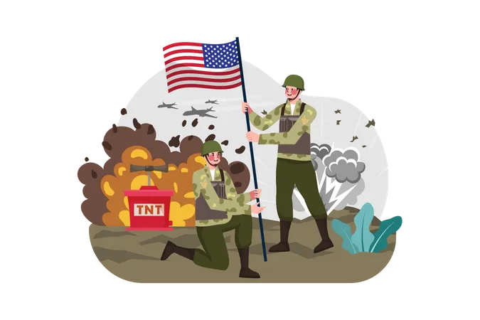Veterans have won on the war  Illustration