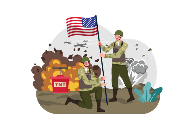 Veterans have won on the war  Illustration