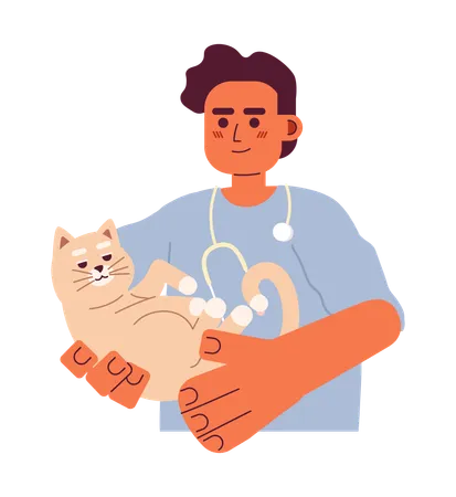 Veterinarian male middle eastern  Illustration