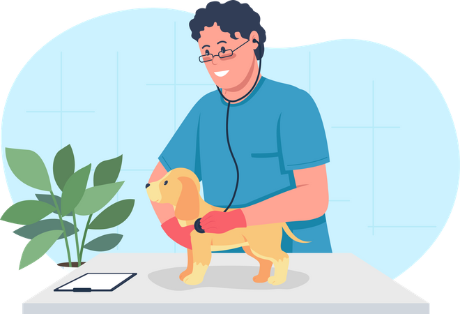 Veterinary care Illustration