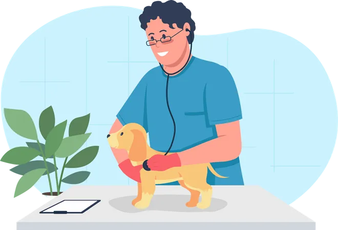 Veterinary care Illustration