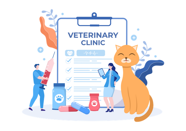 Veterinary Clinic for Pets Illustration