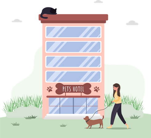 Veterinary clinic for pets Illustration