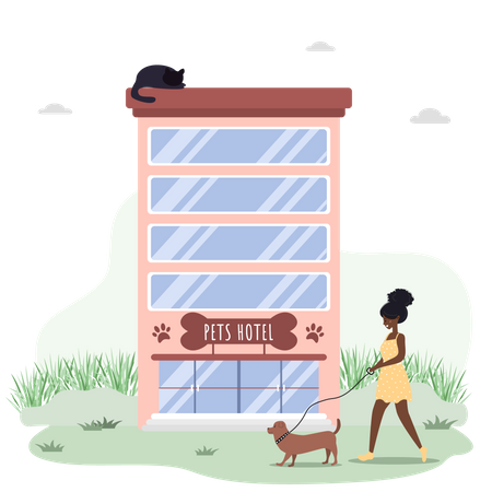 Veterinary clinic for pets Illustration