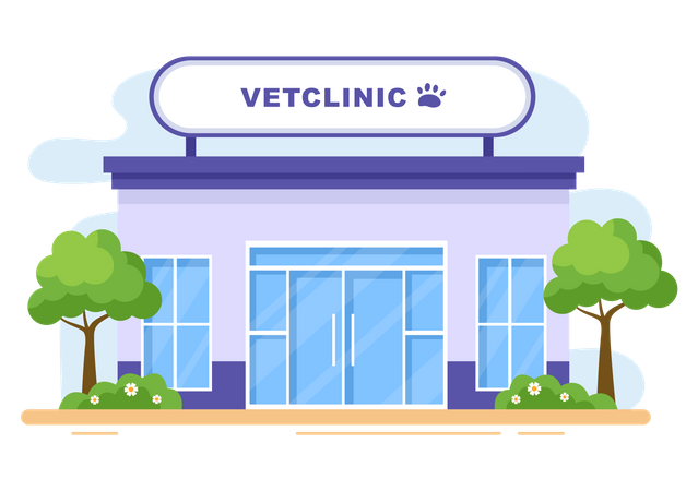 Veterinary Clinic for Pets  Illustration