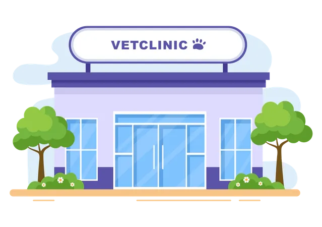 Veterinary Clinic for Pets  Illustration