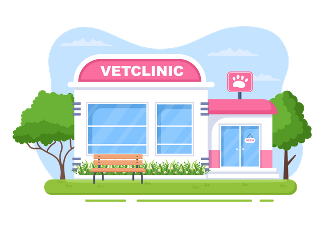 Veterinary Clinic for Pets  Illustration