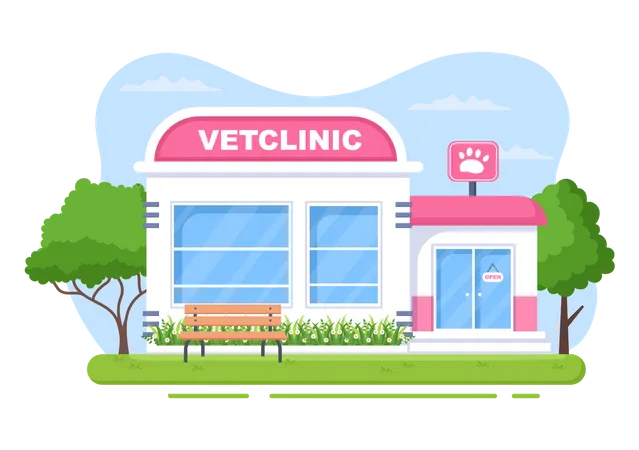 Veterinary Clinic for Pets  Illustration