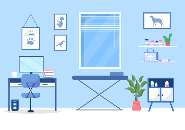 Veterinary Clinic for Pets  Illustration