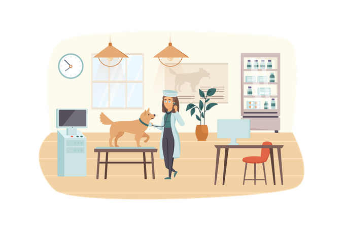 Veterinary clinic  Illustration