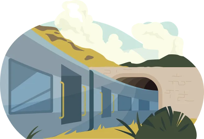 Viaje en tren  Ilustración