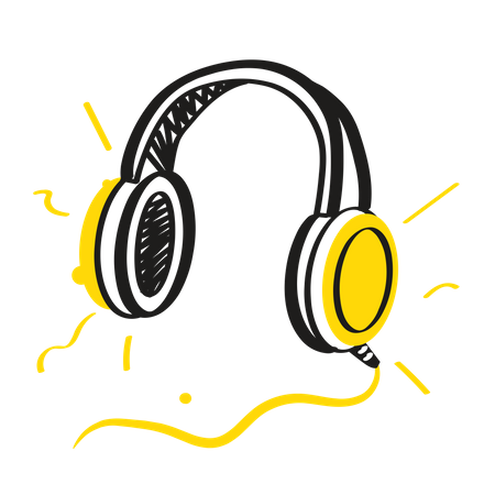 Vibrating headphone  Illustration