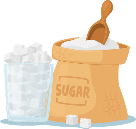 Vício em açúcar  Ilustração