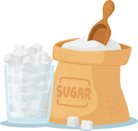 Vício em açúcar  Ilustração
