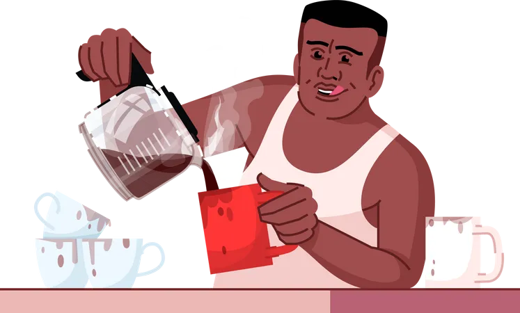 Vício em cafeína  Ilustração