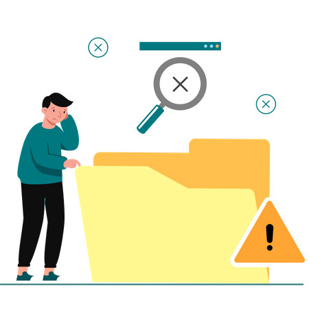 Victim of cyber attack lost data  Illustration