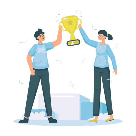 Victory celebration  Illustration